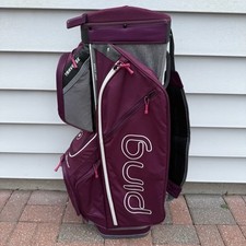 PING G Le Traverse Cart Bag Purple 14-Way Divider Single Strap Women's Golf Bag