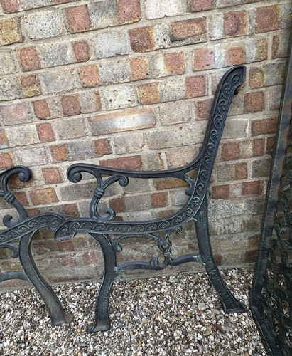 Vintage cast iron garden bench - vintage,
