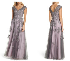 La Femme Pink Gray Embellished