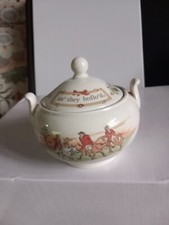 Wedgwood Etruria Barlston The Three Jovial Huntsman Lidded Sugar  Bowl