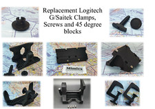 Replacement Logitech G/Saitek Clamps and 45 degree tilt blocks