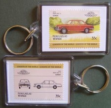 1975 BMW 2002 Tii Saloon Car Stamp Keyring (Auto 100 Automobile)