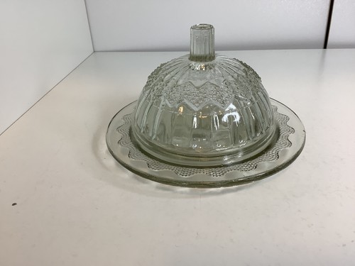 Vintage clear pressed glass - vintage.,