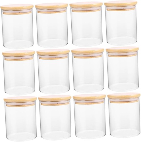 12pcs lid glass jars airtight - jars,