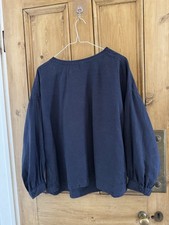 TOAST French Navy Linen Top-14