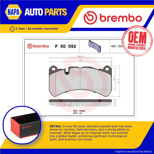 Brake pads set fits - brake,