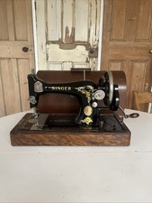 Singer 128k Hand Crank Sewing Machine Vintage Antique