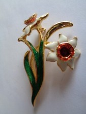 Vintage Unsigned Daffodils Brooch/Pin    