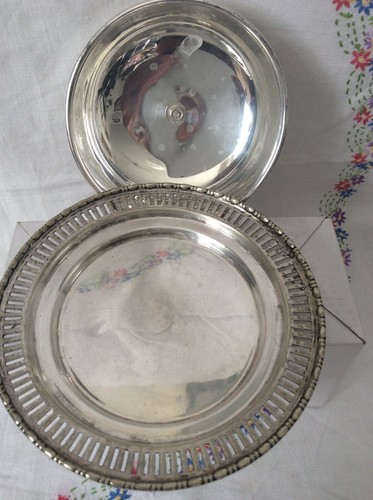Silver plated vintage butter - silver,