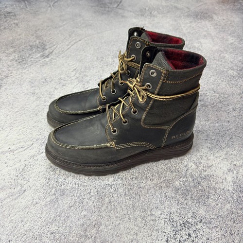 Replay moc toe gray leather - replay,