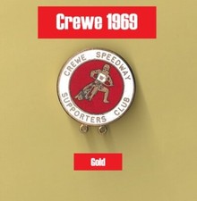 Crewe 1969 Speedway Badge -