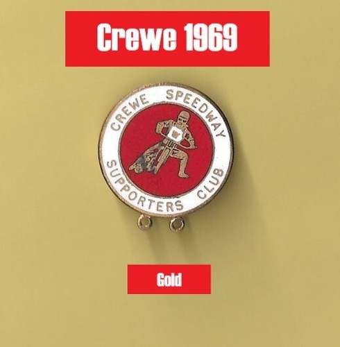 Crewe 1969 speedway badge - 1969,