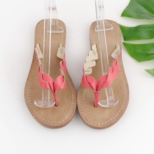 Boden Womens Clementine Sandal Size 42 10.5 Coral Pink Braided Strap Thong Slide