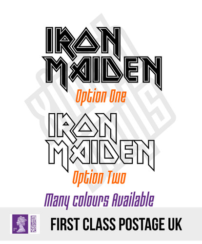 Iron maiden vinyl - iron, sticker