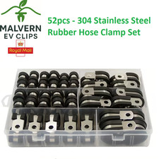 52pc Rubber Lined P Clip Hose
