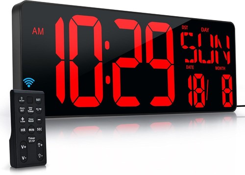 Large digital wall clock with - wall,