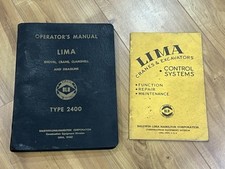 Vintage Lima Excavator & Dragline Manuals X2