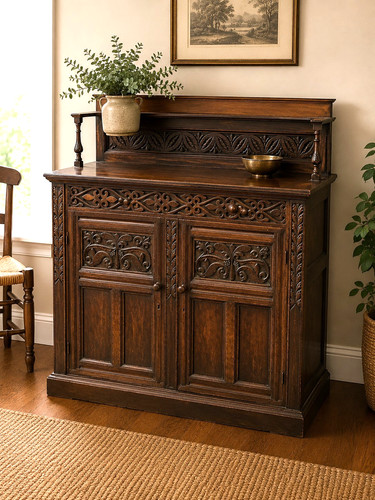 Antique carved oak - carved,