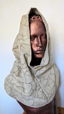 Custom-made medieval-style Cowl Or Hood In Faux Suede- cosplay/LARP/reenactment 