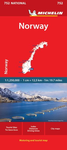 Norway michelin national map - norway,