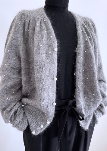 Vintage grey mohair hand - grey,