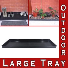 Large Plastic Tray Garden Trays Black No Holes Seed Plant Flower Hydroponics