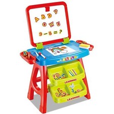 Childs 2 in 1 Learning Desk & Magnetic Easel Blackboard White Board Letters