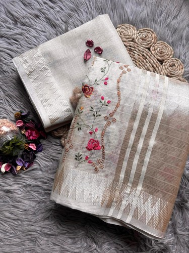 Soft banarsi tissue silk saree - soft,