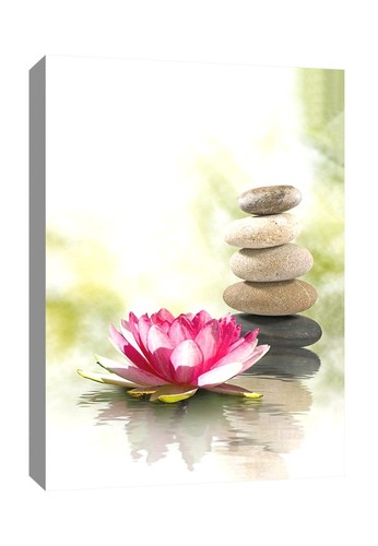 Zen spa pebble tower canvas - zen,