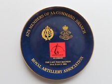 ATS Members of AA Command Branch 2004 Reunion Plate, WW2 British Memorabilia