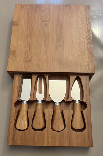 Bamboo style stainless cheese - style,