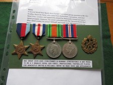 4 WW 2 MEDALS TO G J BRADLEY