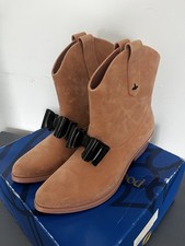 Vivienne Westwood Anglomania Melissa Pink Bow Cow girl ankle welly boots UK6