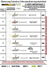 3 Guitar Head stock decals