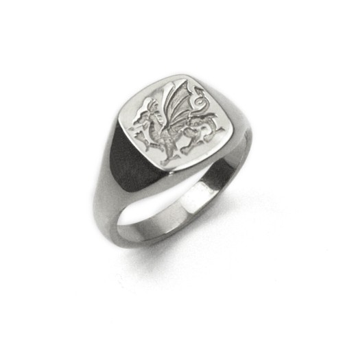 Signet ring gold - gold, welsh