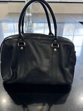 JOBIS Navy Blue Leather grab Bag Vgc Multi Compartments Women's