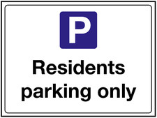 RESIDENTS PARKING ONLY Metal
