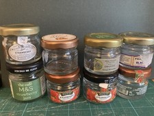 Jars 8x Small Mini EMPTY Jam Jars ~28-30g Crafting, Wedding, etc