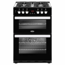 Belling 600mm Mini Range Dual Fuel Cooker Gas Hob Black COOK60DFBLK