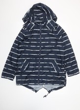 ASOS Women Blue Striped Hooded