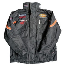 Honda HM Plant Racing Jacket With Hood Zipped Pockets Small Black Free Post 