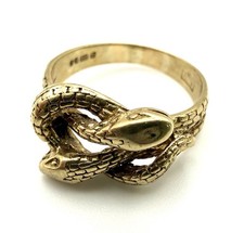 9ct Gold Snake Ring Yellow