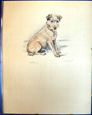 Original Old Vintage Print