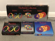 The Rubik Collection 3 Pack Box Set Magic Cube & Clock Puzzles Vintage Matchbox