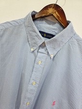 RALPH LAUREN Sky Blue Gingham Check Shirt 3XL 4XL XXXL XXXXL RRP £129