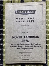Crosville Bus Fare Tables 5A