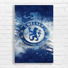 Icy Chelsea Football Club Original Canvas Print Large Picture Wall Art