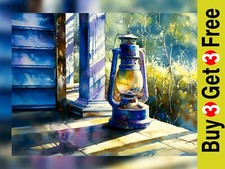 Sunlit Lantern Scene 5"x7"
