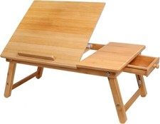 Bamboo Portable Folding Legs Laptop Notebook Table Bed Sofa Tray PC Desk StandOp