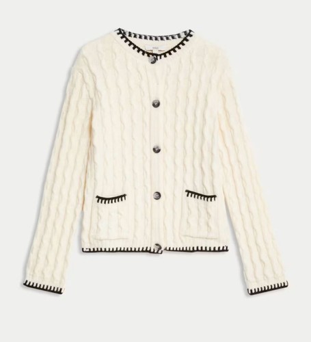 Cable knit cardigan - m&s,